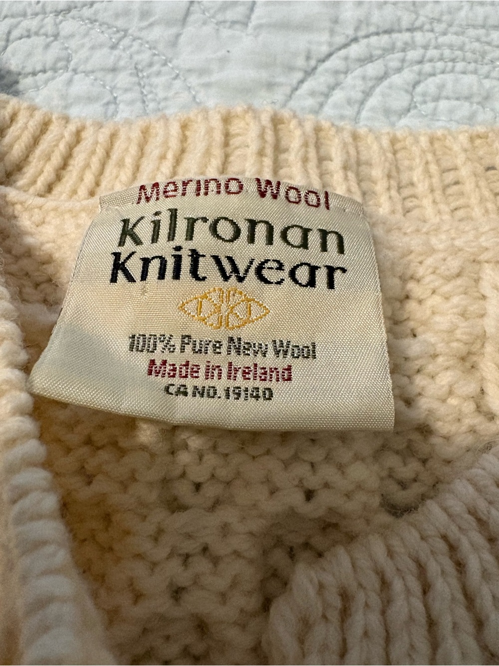 Aran merino wool cardigan. Size XXL. - Picture 5 of 9